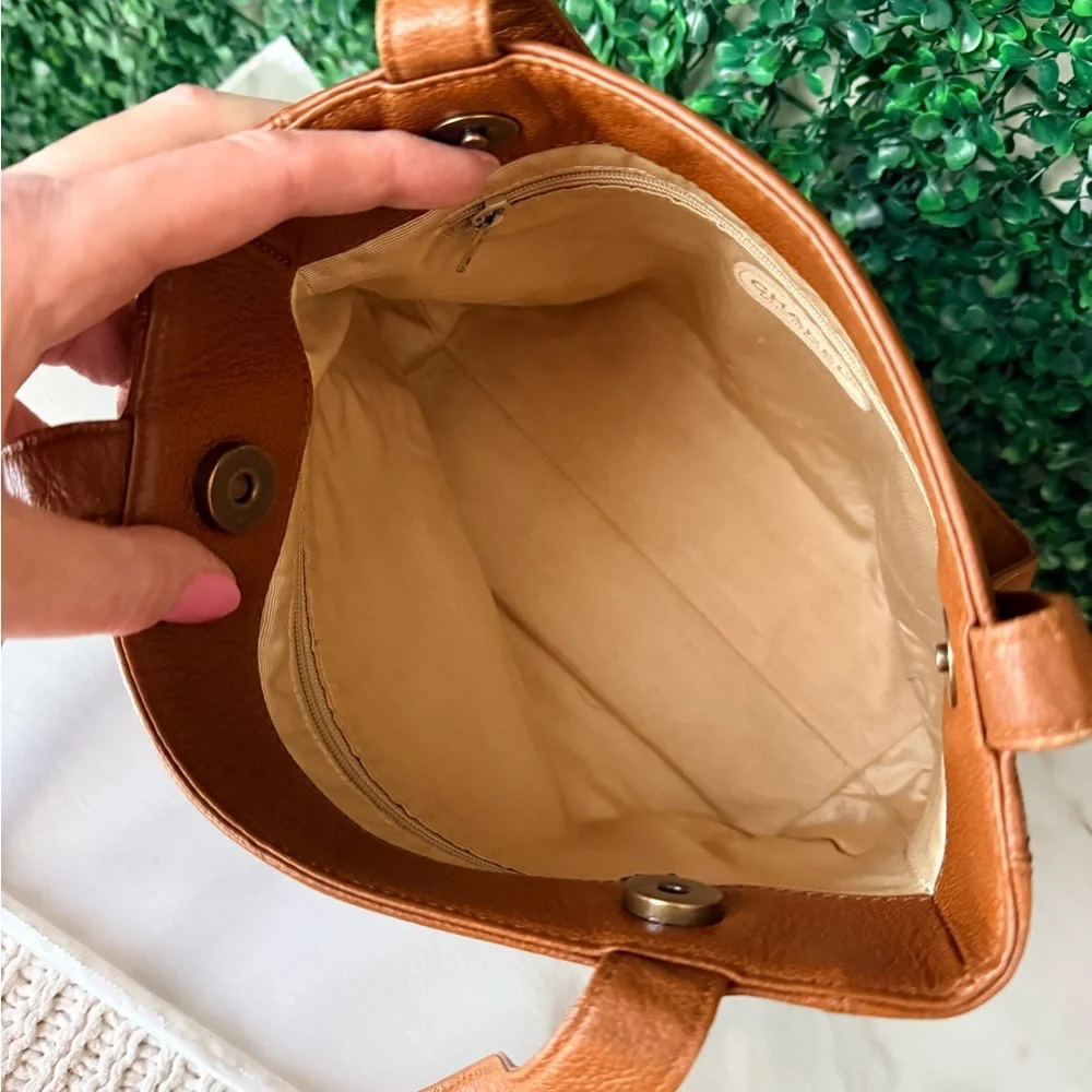 Chanel Caviar Brown Leather Small Tote Shoulder Bag with COA and Black Card